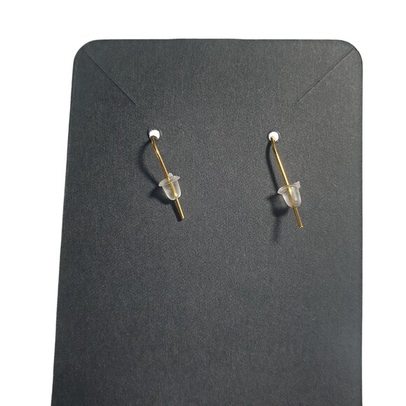 Blue Bead Dangle Earrings Hook Handmade Daily Casual Mom Gift Elegant Design - Picture 4 of 4